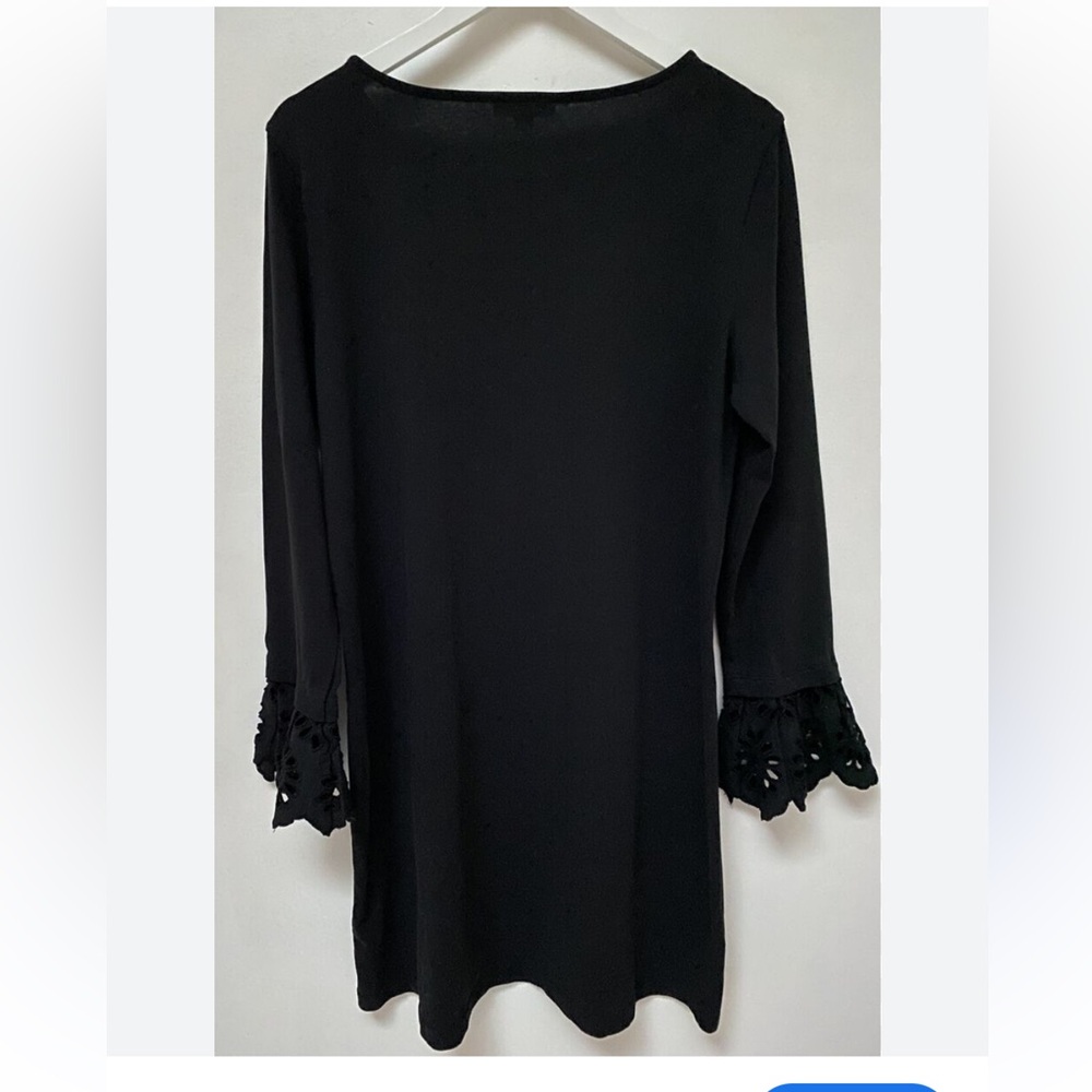 Roz & Ali Black Eyelet MIDI Dress